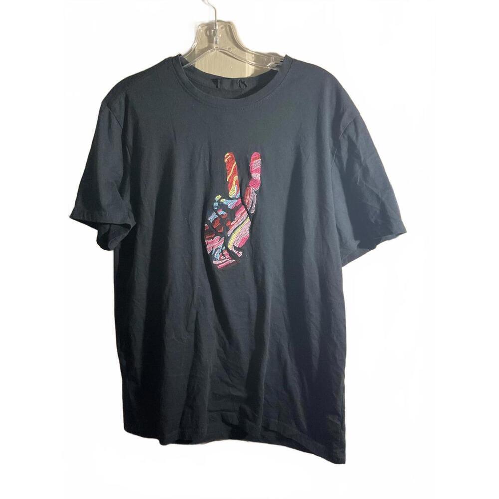 Peace Hand Embroidered Graphic Tee by Truth from Republic Large